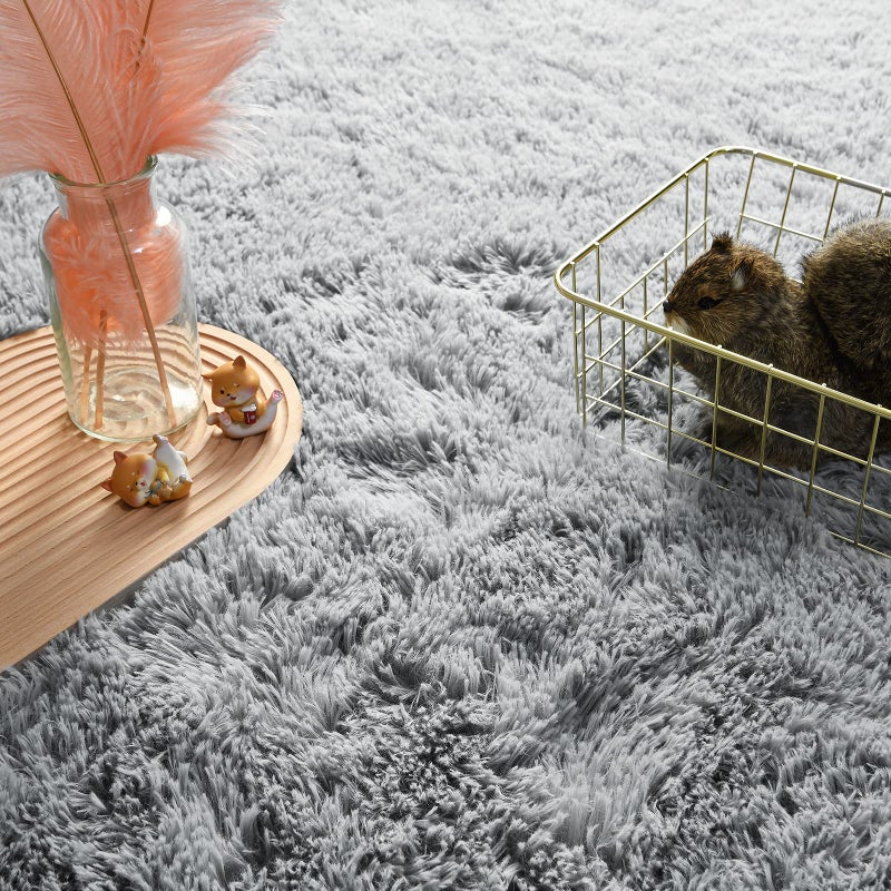 Andecor Soft Fluffy Bedroom Rugs, 5 x 8 Feet Indoor Shaggy Plush Area Rug for Boys Girls Kids Baby College Dorm Living Room Home Decor Floor Carpet, Grey - Image 4